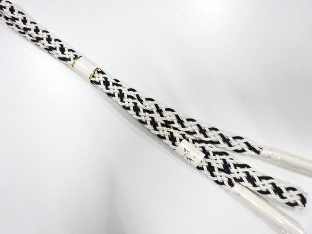 未使用品　正絹　夏手組帯締め（長尺）